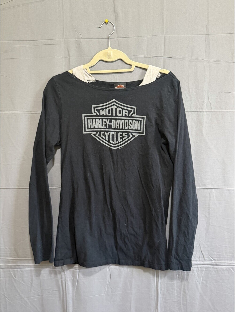 Harley-Davidson Women’s XL Black Long Sleeve Shirt Tinley Park IL USA